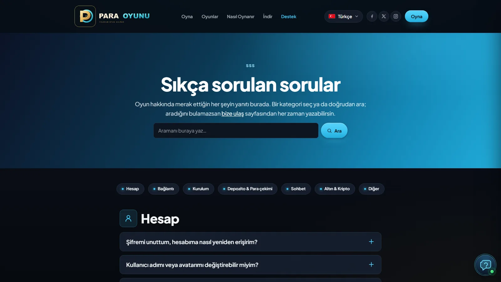 Sık sorulan sorular